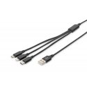 Digitus AK-300160-010-S USB-kaabel 1 m USB A USB C Must Digitus AK-300160-010-S USB-kaabel 1 m USB A USB C Must