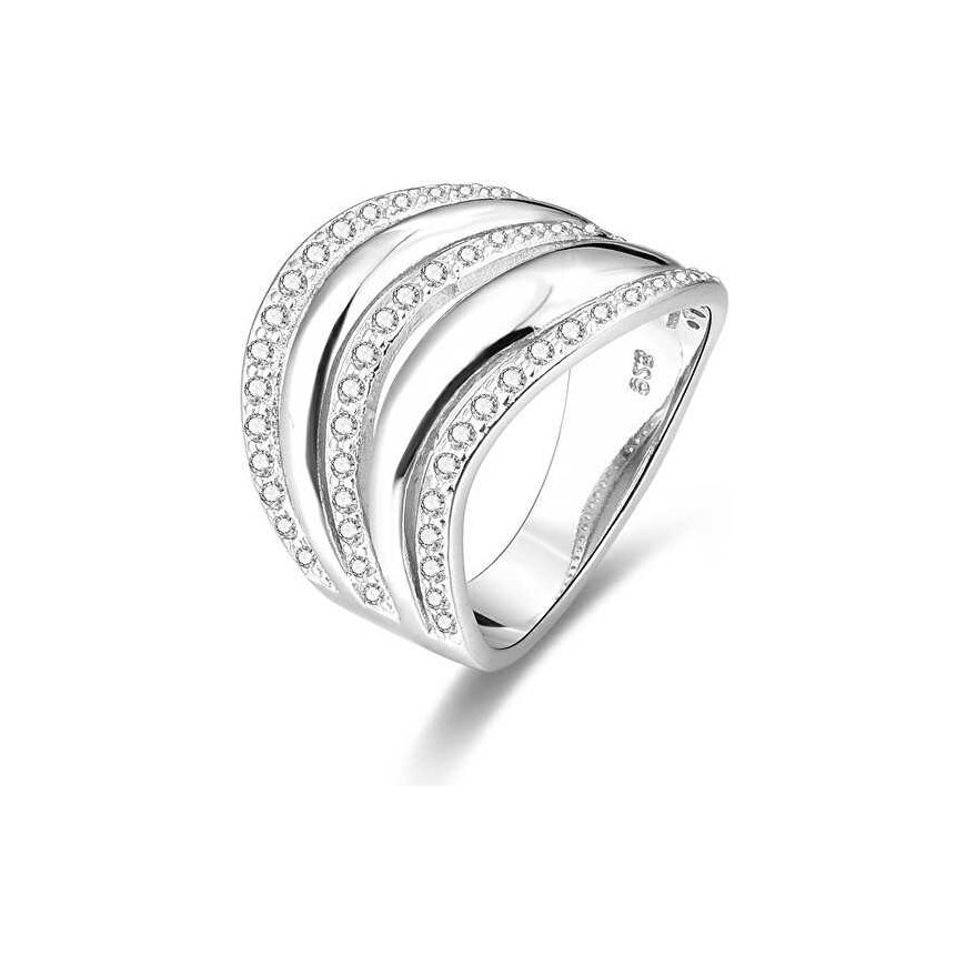 Beneto Silver ring with zircons AGG329