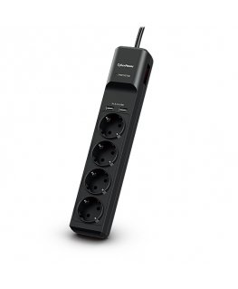 CyberPower P0420SUD0-DE ylijännitesuoja musta 4 AC-pistorasia(a) 200 - 250 V 1,8 m