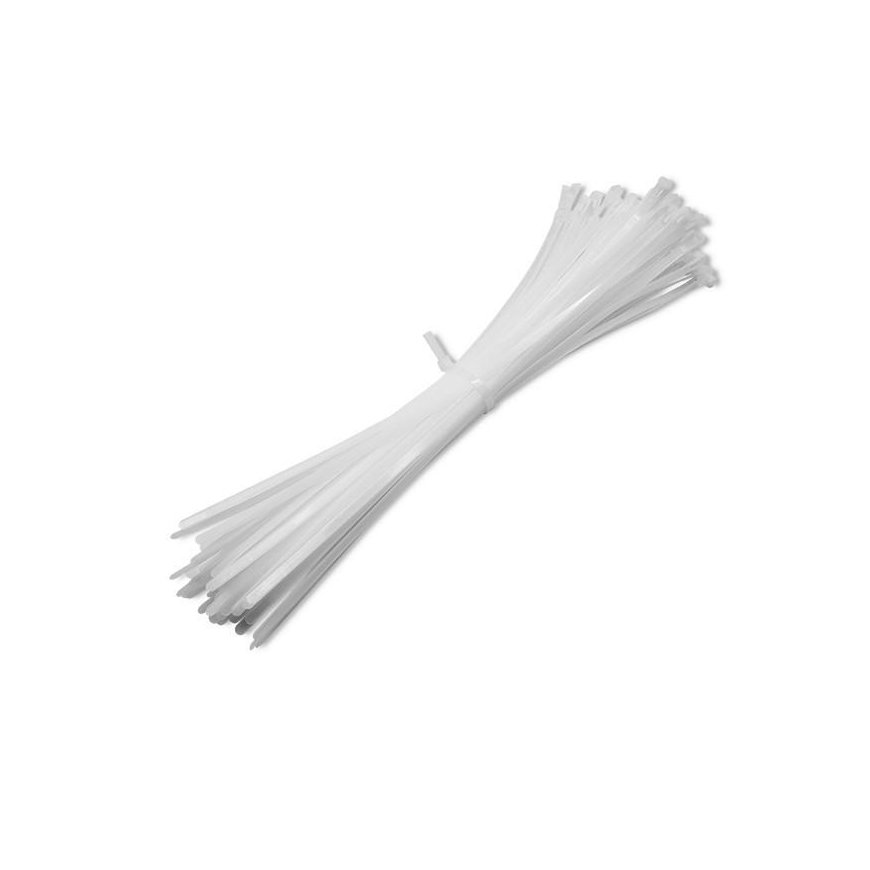 QOLTEC 52236 Reusable Self-Locking Cable Tie 7.2x400mm Nylon UV White – 2
