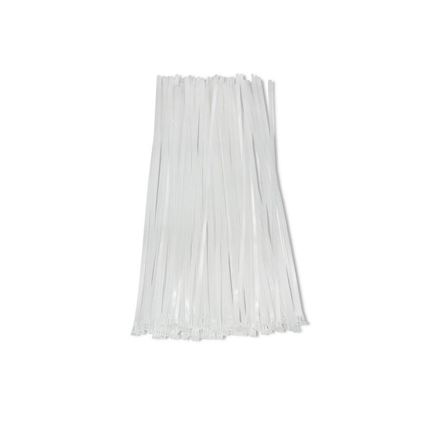 QOLTEC 52236 Reusable Self-Locking Cable Tie 7.2x400mm Nylon UV White – 4