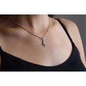 Beneto Silver pendant with zircons Treble clef AGH591 Beneto Silver pendant with zircons Treble clef AGH591
