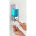 Wenko ISTRES soap and disinfectant liquid dispenser, silver, 320 ml, Weko Wenko ISTRES soap and disinfectant liquid dispenser, silver, 320 ml, Weko