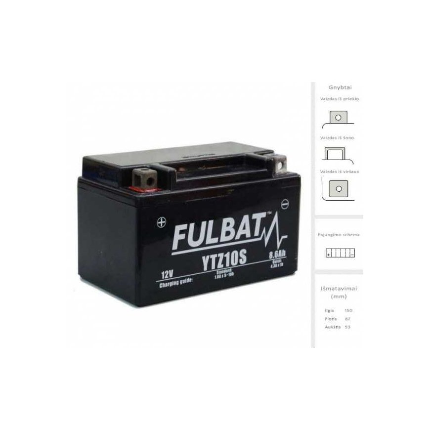 Fulbat Battery 8.6 Ah 190 A EN 12V