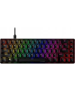 Wireless mechanical gaming keyboard Pro, 2.4 GHz, BT, RGB Backlight, 16 modes, 66 keys, 50M presses, linear Lorgar Toxic Violet 