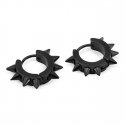 Troli Black Studded Round Earrings KS-137 Troli Black Studded Round Earrings KS-137