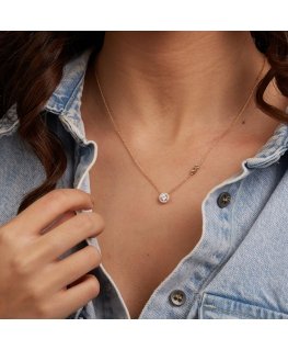 Michael Kors soft bronze necklace with zircons MKC1208AN791