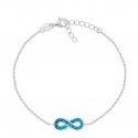 Brilio Silver Silver Bracelet with Blue Opal Infinity BRC208WB Brilio Silver Silver Bracelet with Blue Opal Infinity BRC208WB