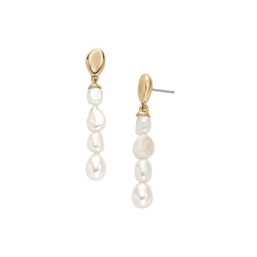 Skagen Elegant hanging earrings with real
