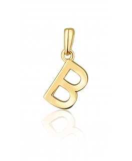 JVD Minimalist gold-plated letter "B" pendant SVLP0948XH2GO0B