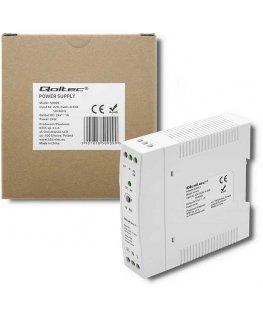 Qoltec Maitinimo šaltinis na szynę DIN | 24W | 24V | 1A | Baltas | Slim