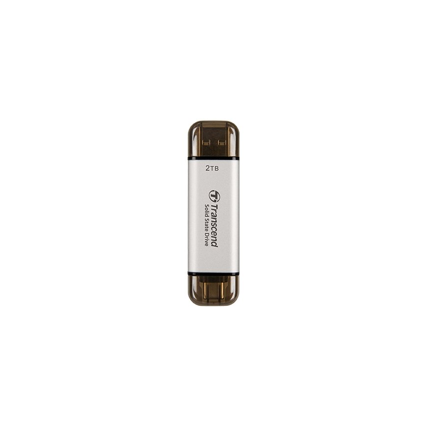 Transcend ESD310 1 TB USB Type-A / USB Type-C Sudrabs