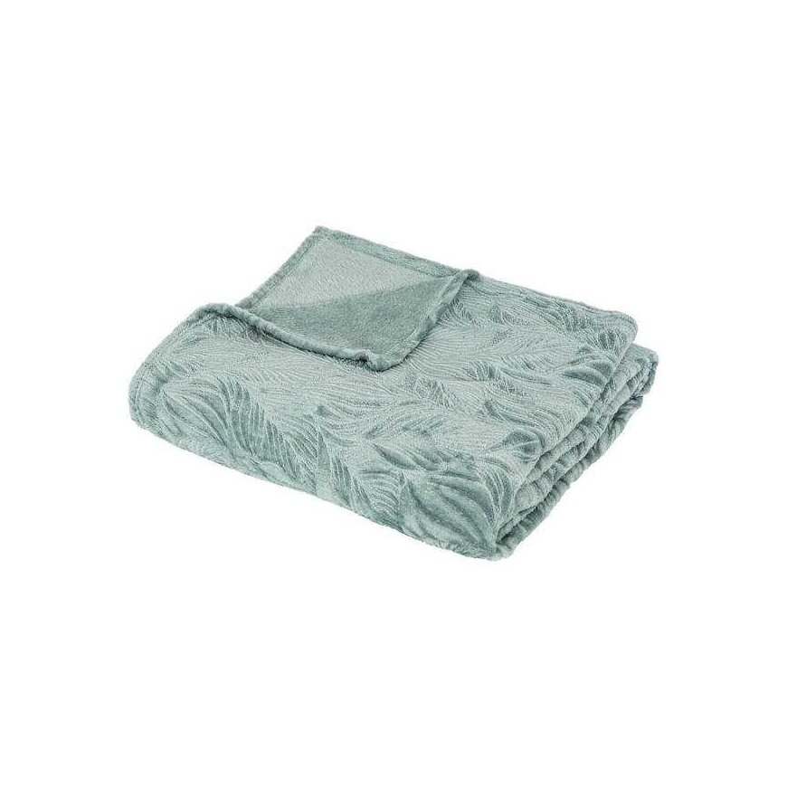 Atmosphera RYO leaf pattern blanket, 180 x 230 cm