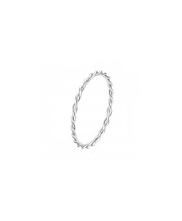 Beneto Minimalist hopea kierretty sormus AGG315L