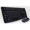 Logitech Desktop MK120 näppäimistö Sisältää hiiren USB QWERTZ Saksa musta Logitech Desktop MK120 näppäimistö Sisältää hiiren USB QWERTZ Saksa musta