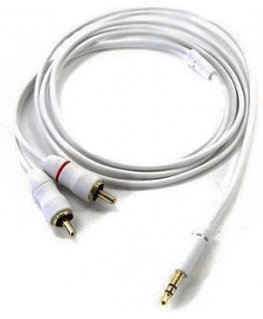 Inakustik 3m RCA audiokaapeli 2 x RCA 3.5mm Valkoinen
