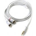 Inakustik 3m RCA audiokaabel 2 x RCA 3.5mm Valge Inakustik 3m RCA audiokaabel 2 x RCA 3.5mm Valge