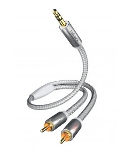 Inakustik 00410005 garso kabelis 5 m 3.5mm 2 x RCA Balta