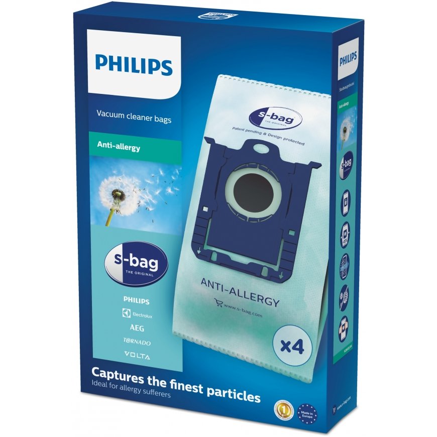 Philips s-bag 4 pölypussia Pölynimurin pölypussit