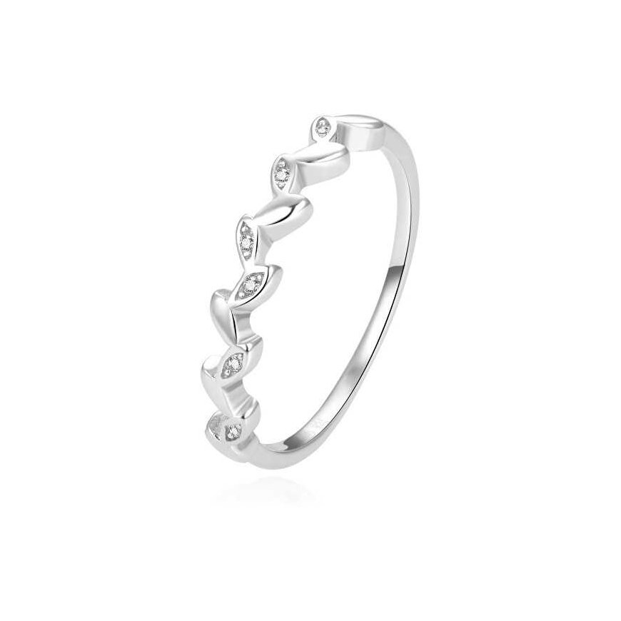 Beneto Charming silver ring with clear