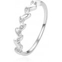Beneto Charming silver ring with clear zircons AGG389 Beneto Charming silver ring with clear zircons AGG389