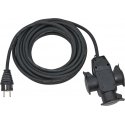 Brennenstuhl 1167810301 power extension 10 m 3 AC outlet(s) Outdoor Black