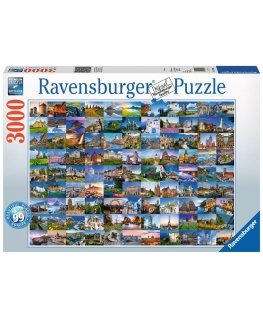 Ravensburger 99 Beautiful Places in Europe Klotsidest pusle 3000 tk Linn