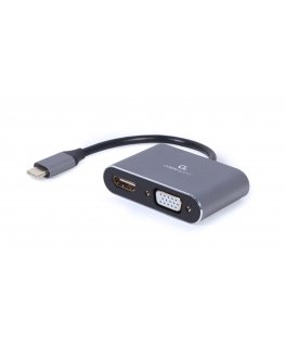Cablexpert A-USB3C-HDMIVGA-01 USB grafiikka-adapteri Harmaa