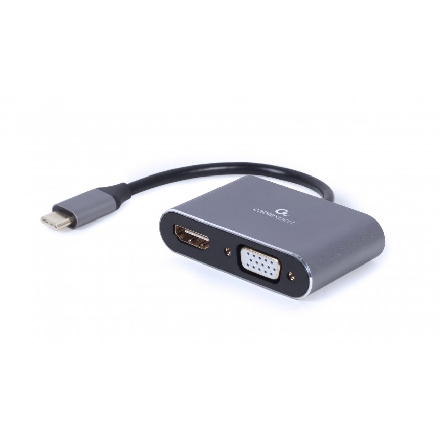 Cablexpert A-USB3C-HDMIVGA-01 USB grafiskais adapteris Pelēks