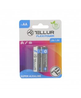 Tellur Flexi Power battery, Super Alkaline, AA LR6, 1.5V, 2 pcs/set