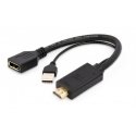 Gembird A-HDMIM-DPF-01 videokaabliadapter 0,1 m HDMI tüüp A (Standard) DisplayPort + USB Type-A Must Gembird A-HDMIM-DPF-01 videokaabliadapter 0,1 m HDMI tüüp A (Standard) DisplayPort + USB Type-A Must