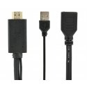 Gembird A-HDMIM-DPF-01 videokaapeli-adapteri 0,1 m HDMI-tyyppi A (vakio) DisplayPort + USB Type-A mu Gembird A-HDMIM-DPF-01 videokaapeli-adapteri 0,1 m HDMI-tyyppi A (vakio) DisplayPort + USB Type-A mu