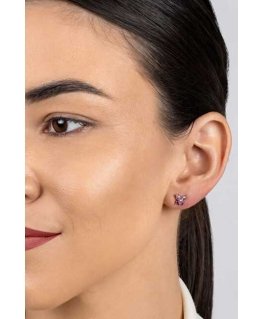 Brilio Silver Playful silver earrings Butterfly with zircons EA1115WP