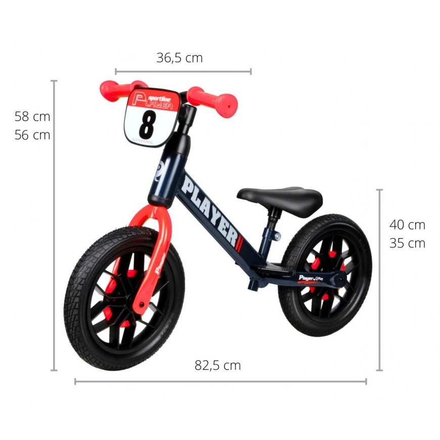 Qplay Balance Bike Player Red – 5