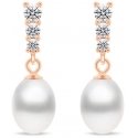 Brilio Silver Charming bronze earrings with zircons and pearls EA1046R Brilio Silver Charming bronze earrings with zircons and pearls EA1046R