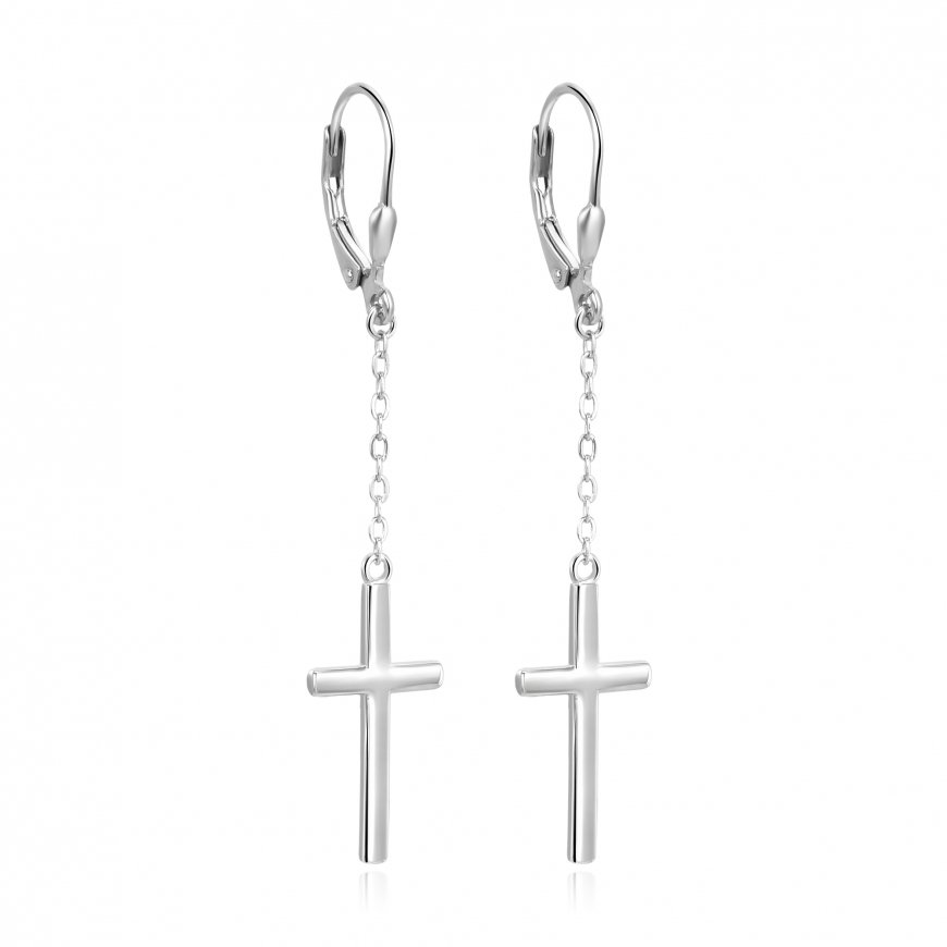 Beneto Decent silver dangle earrings AGUC3351