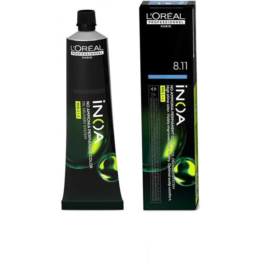 Ammattimainen hiusväri "L'oreal Professionnel Inoa No Ammonia Permanent Color 8.11 60g – 2