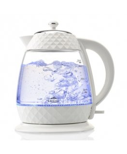 Eta Crystal elektriskās tējkanna 1,7 L 2200 W Caurspīdīgs, Balts