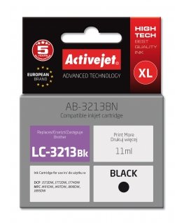 Activejet AB-3213BN printer ink for Brother, Brother LC3213BK replacement Supreme 11 ml black