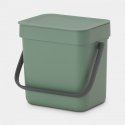 Brabantia 129865 roska-astia 3 L Suorakulmainen Muovi Vihreä