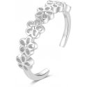 Beneto Silver Foot Ring with Flowers AGGF483 Beneto Silver Foot Ring with Flowers AGGF483