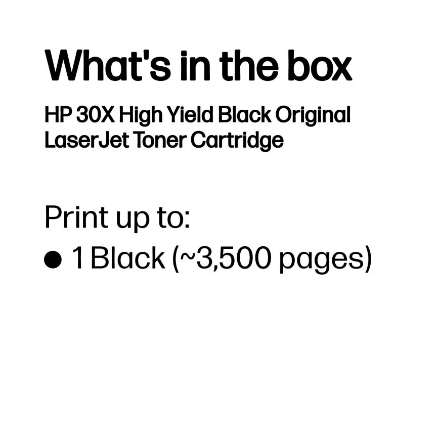 HP 30X High Yield Black Original LaserJet Toner Cartridge tonerio kasetė 1 vnt Originalus Juoda – 3