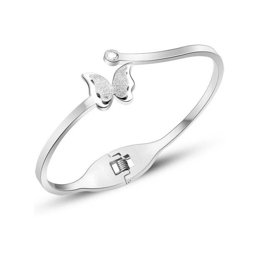 Troli Romantic Butterfly Rannekoru Metalli Perhonen KBS-154-SIL