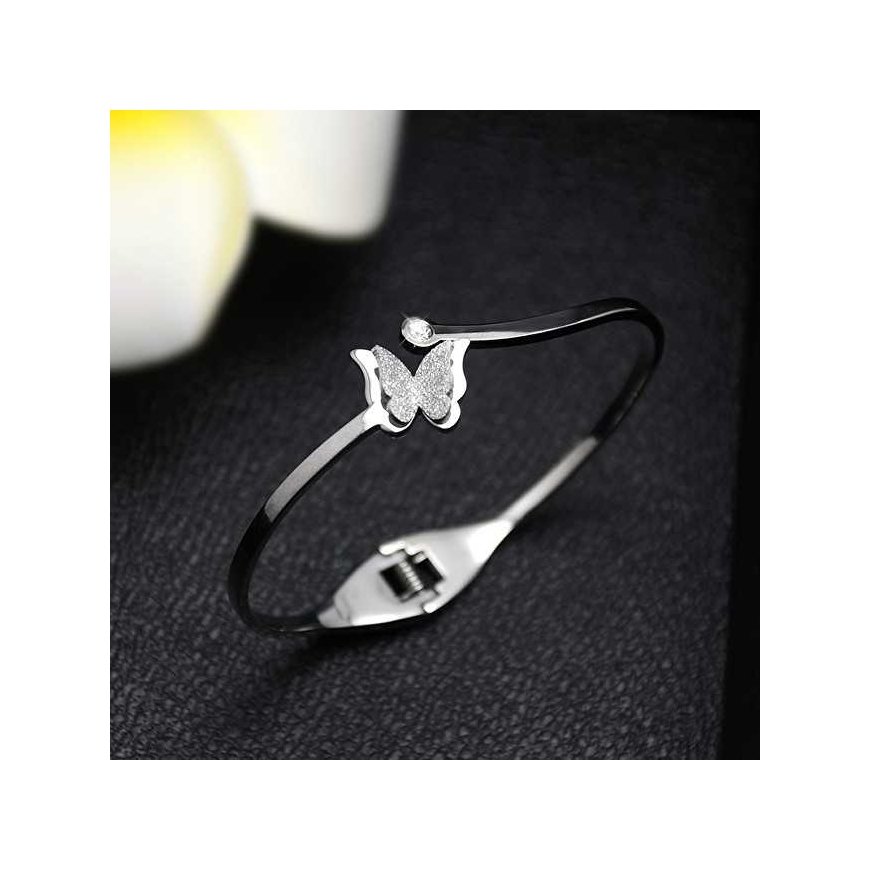 Troli Romantic Butterfly Rannekoru Metalli Perhonen KBS-154-SIL – 2