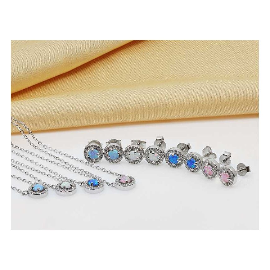 Brilio Silver Charming gold-plated opal jewelry set SET225R (earrings, necklace) – 5