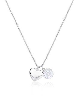 Sagapo Delicate Heart and Daisy Necklace Feelings SFE01