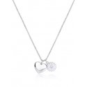 Sagapo Delicate Heart and Daisy Necklace Feelings SFE01 Sagapo Delicate Heart and Daisy Necklace Feelings SFE01