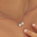 Sagapo Delicate Heart and Daisy Necklace Feelings SFE01 Sagapo Delicate Heart and Daisy Necklace Feelings SFE01