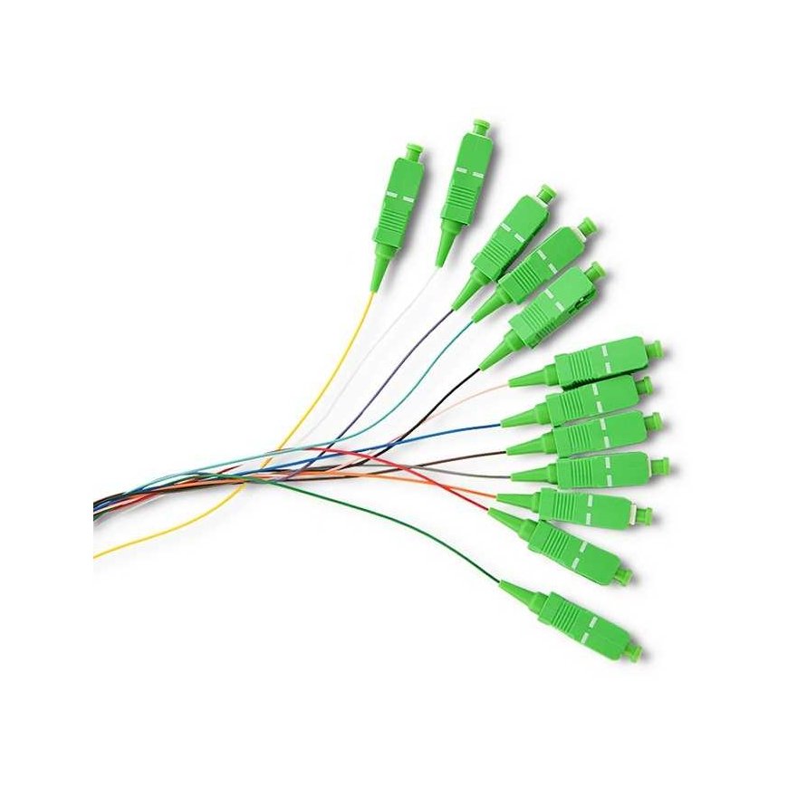 Qoltec 12 x SC/APC fiber optic patch cord | Singlemode | G652D | 2 m – 2