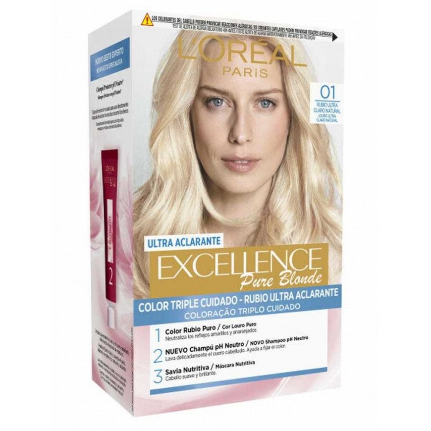 Long-lasting hair dye Excellence L'Oreal Make Up Excellence Ultra soft natural blonde Nº 9.0-rubio muy claro Nº 8.0-rubio claro – 3